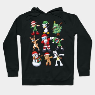 Kids Boys Dabbing Santa Elves Xmas Hoodie